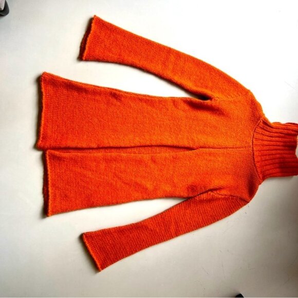 Melissa Cut Out Turtleneck Orange Sweater - Picture 11 of 14